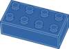 Blue Lego Block Clip Art
