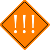 Orange Construction Sign Clip Art