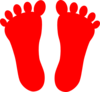 Red Footprints Clip Art