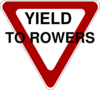 Yield To Rowers Clip Art