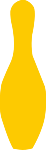 Bowling Pin Yellow Clip Art