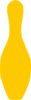 Bowling Pin Yellow Clip Art