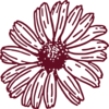 Gerberdaisyburgundy Clip Art