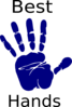 Blue Hand Print Clip Art