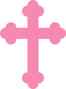 Peony Pink Cross Clip Art