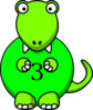 Green  Dinosaur Clip Art