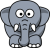 Gray Elephant Clip Art