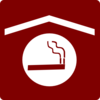 Hotel Icon Smoking Area Clip Art - Red/white Clip Art