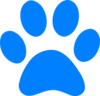 Blue Pawprint Clip Art