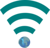 Green Wifi Link With Earth Clip Art