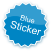Blue Sticker Clip Art