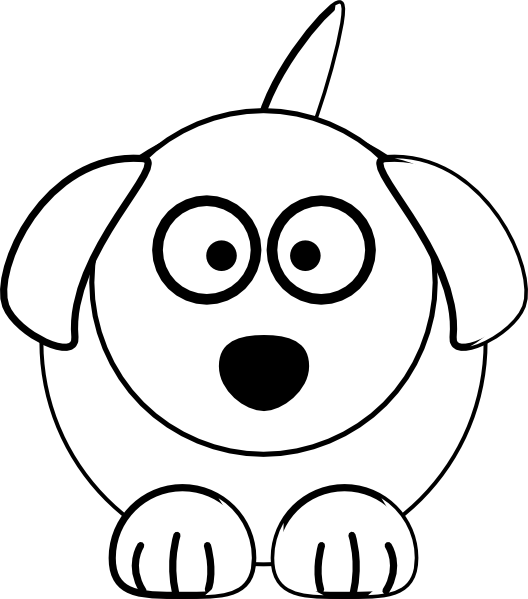 clipart dog black and white - photo #4