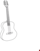 Guitar With Thicker Lines Clip Art