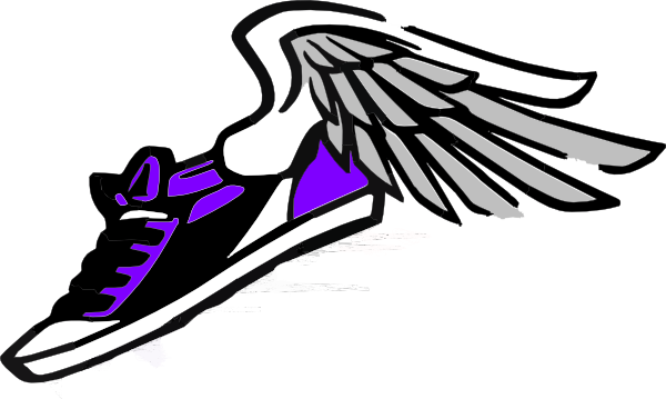 Download this Running Shoe With Wings Clip Art picture