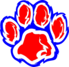 Wheeler Wildcat Paw Clip Art