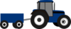 Blue Tractor Clip Art