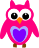 Purple Pink Owl Clip Art