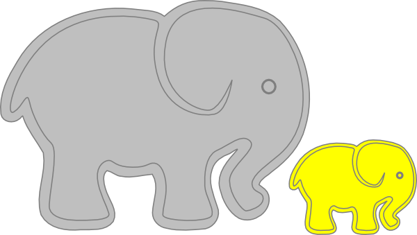 free mom and baby elephant clipart - photo #12