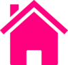 Simple Pink House Clip Art