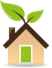 House With Green Energy Clip Art