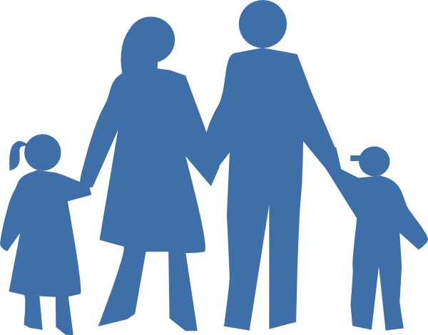 clip art silhouette family - photo #40