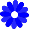 Blue Gerbera Daisy Clip Art