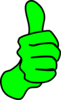 Thumbs Up Green Sand Clip Art