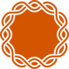 Orange Knot Frame  Clip Art