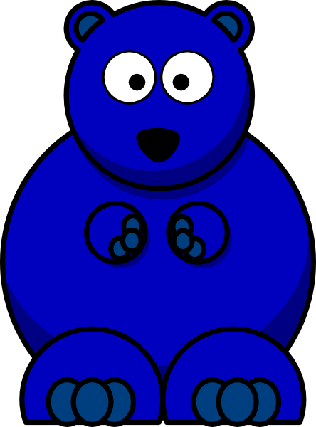 Dark Blue Bear Clip Art at  - vector clip art online, royalty free  & public domain