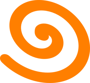 Orange Spiral Clip Art