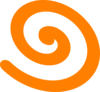 Orange Spiral Clip Art