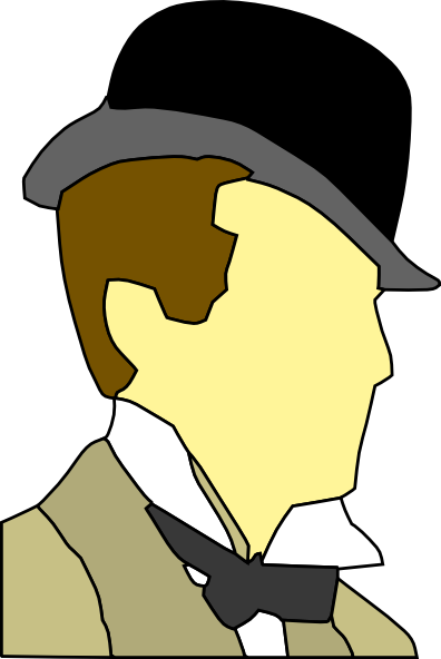 man with hat clipart - photo #5
