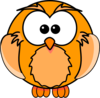 Orange Owl Cartoon Clip Art