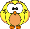 Yellow Owl Cartoon Clip Art