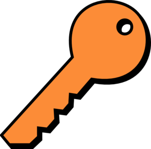 Orangeplain Key Clip Art