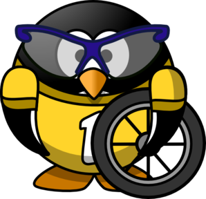 Bicyclist Penguin Clip Art