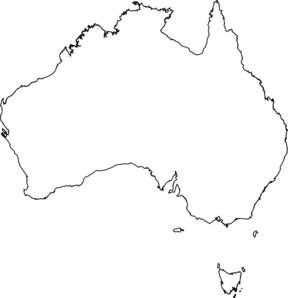 Australia Map White Clip Art at Clker.com - vector clip art online