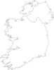 Ireland Contour Map Clip Art