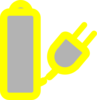 Yellow Laptop Charger Clip Art
