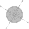 Grey Travel Compass  Clip Art