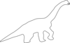 Brachiosaurus Outline Clip Art