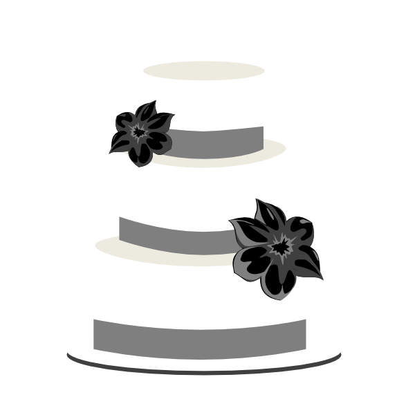 Wedding Cake Greyscale Clip Art Wedding Cake Greyscale