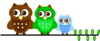 Family Owl Clip Art