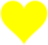 Single Yellow Heart Clip Art