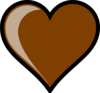 Brown Heart Clip Art