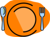 Plate, Fork, Spoon-no Text Clip Art