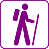 Purple Hiker Clip Art