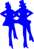 Tap Dancers Blue Clip Art