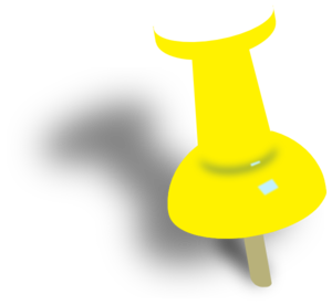 Yellow Push Pin Clip Art