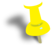 Yellow Push Pin Clip Art